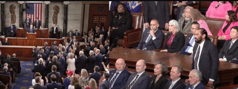 ‘Very sad,’ says Trump as Democrats walk out during his speech