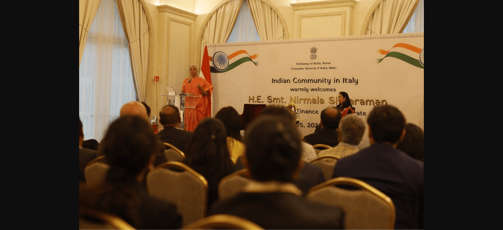 FM Sitharaman highlights Modi govt initiatives in Italy