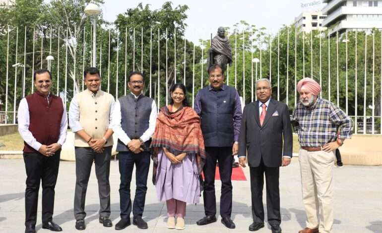 Kanimozhi-led Indian delegation visits Spain, pays tribute to Mahatma Gandhi