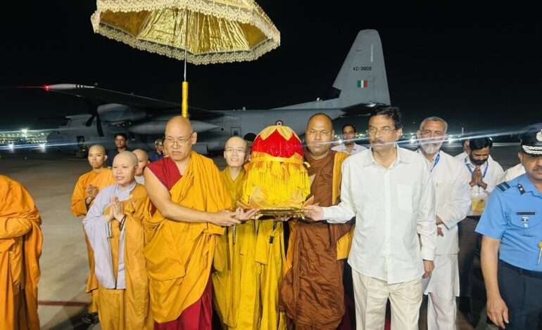 Buddha relics return to India after month-long Vietnam tour