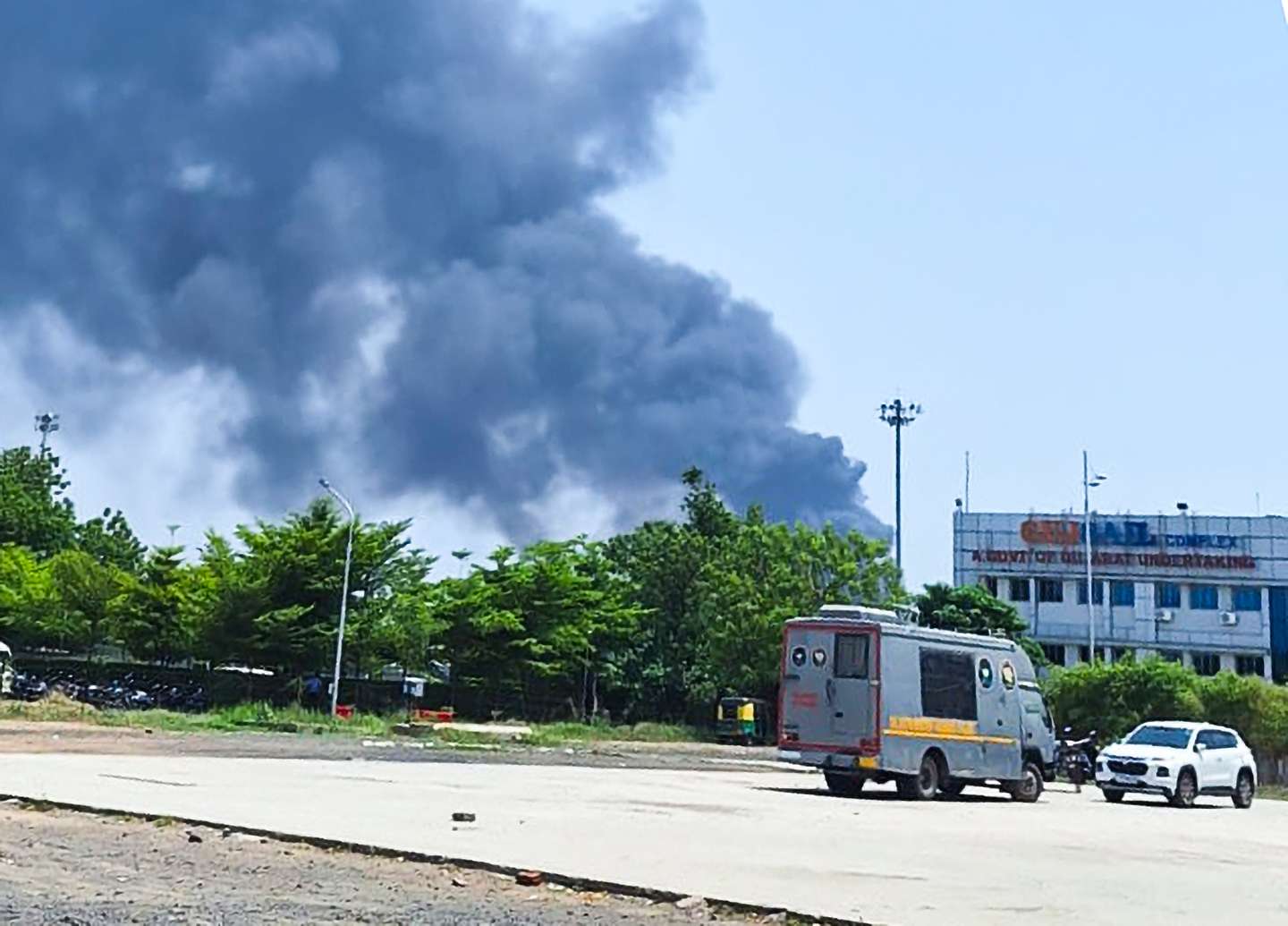 Plane crashes near Ahmedabad airport, 130 onboard