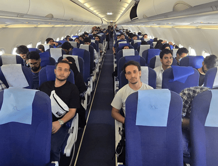 Flight with 110 Indians evacuated from Iran lands safely in Delhi