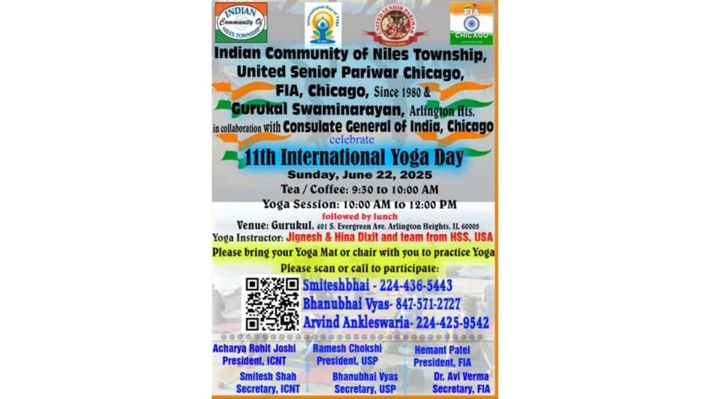 Chicagoland prepares to celebrate International Yoga Day 2025