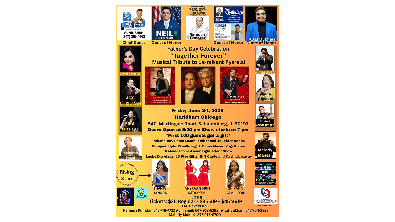 Chicago gears up for a grand musical tribute to Laxmikant–Pyarelal this Father’s Day weekend