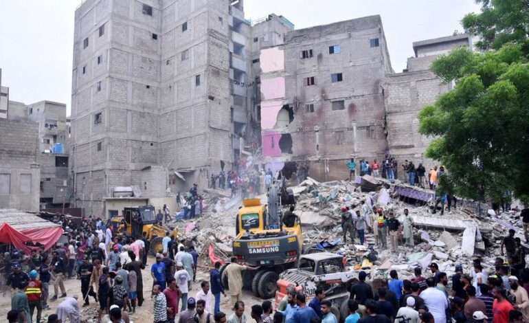 Death toll in Karachi building collapse rises to 17; rescue ops underway