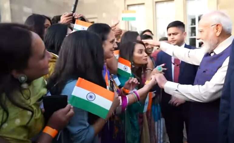 Indian diaspora greets PM Modi with chants and cultural celebration in London