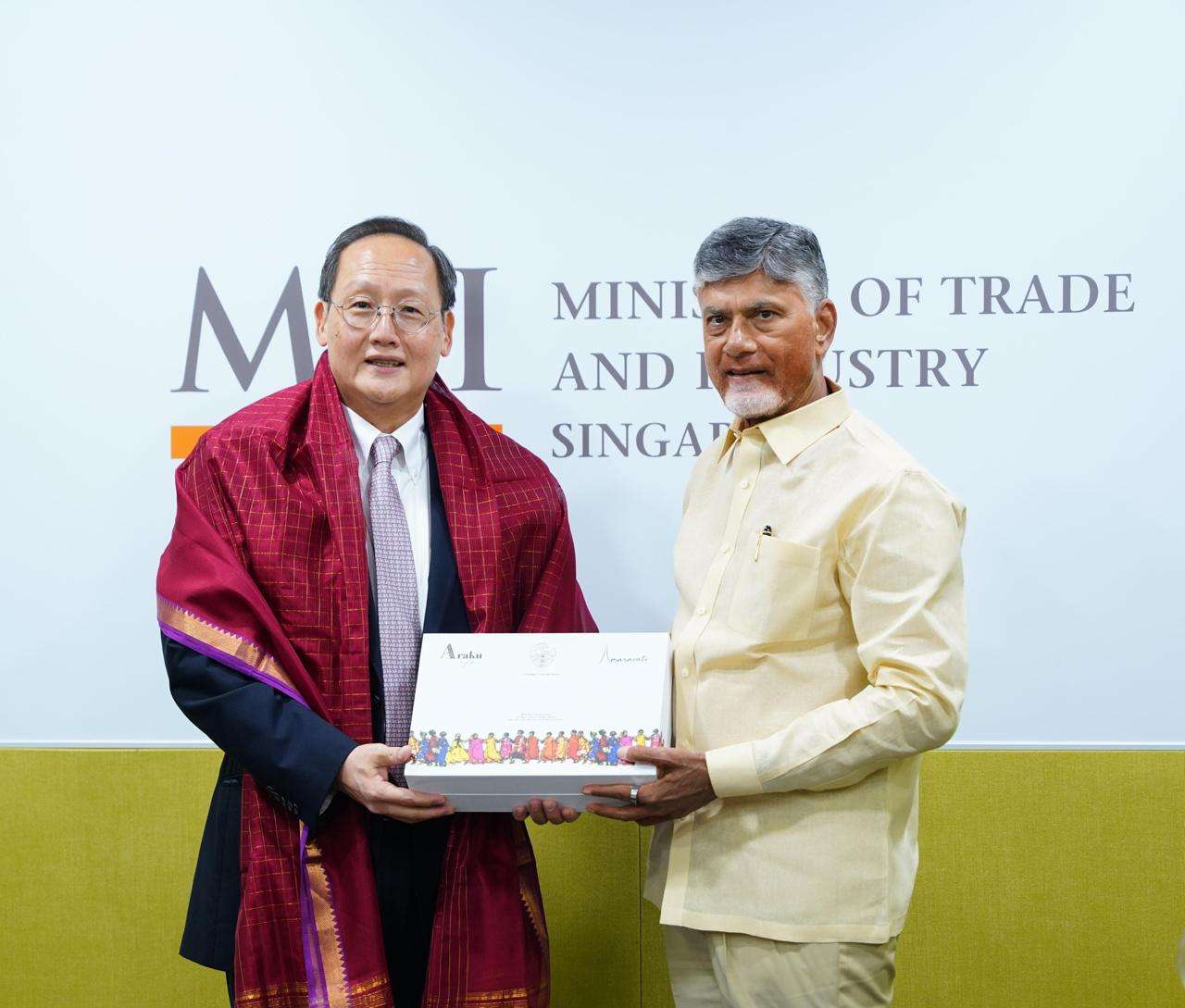 Naidu discusses green energy, data centres with Singapore minister