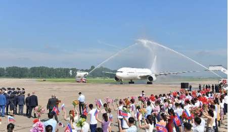 Russia’s minister visits North Korea on first direct Moscow-Pyongyang flight