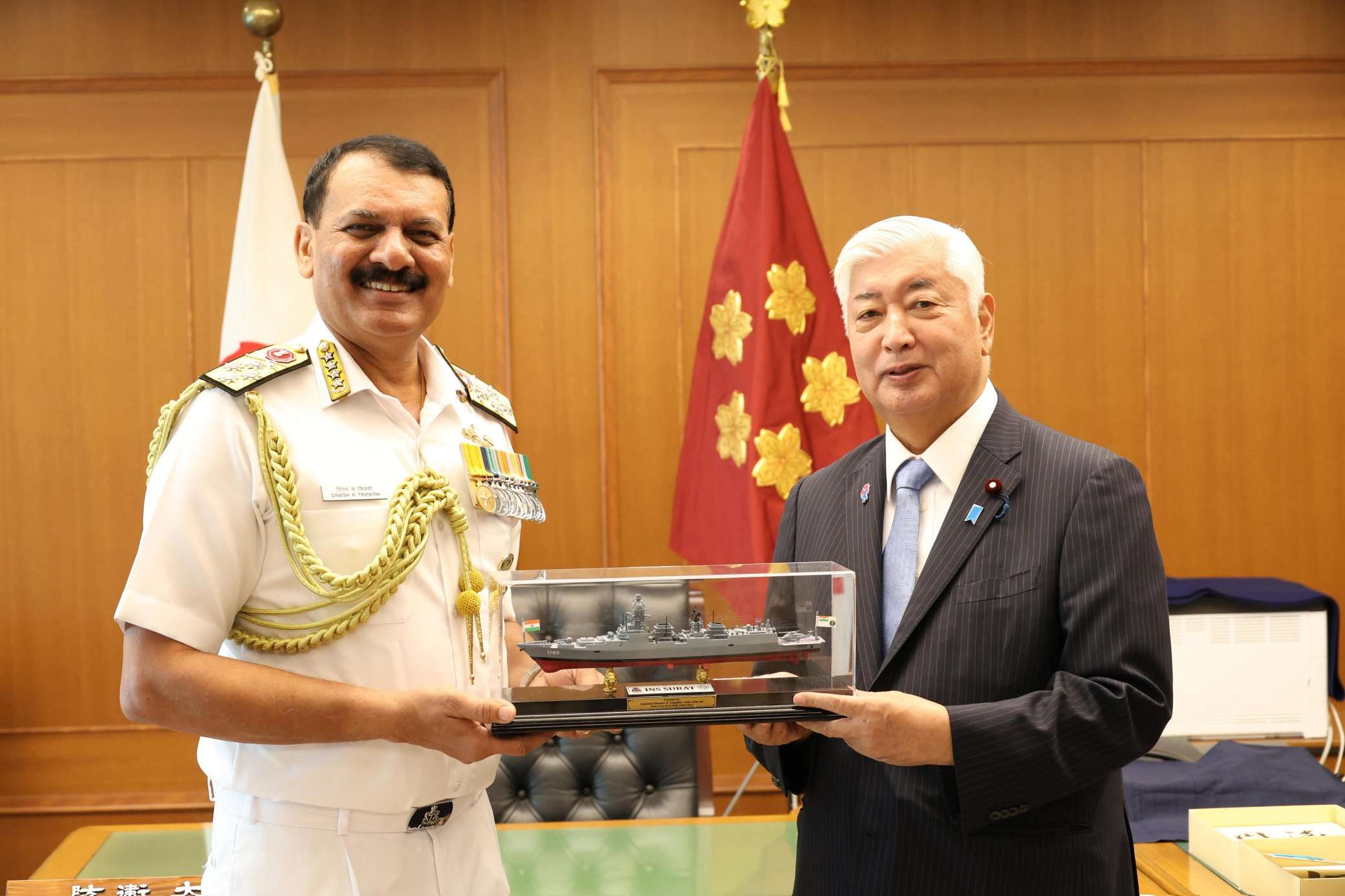 Indian Navy chief meets Japanese Defence Minister to boost strategic ties