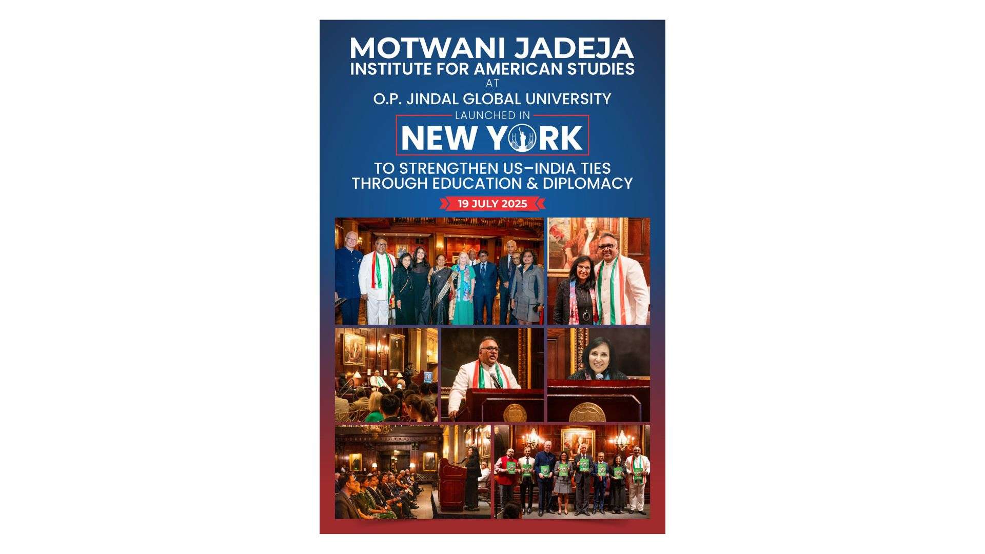 Motwani Jadeja Institute launched in New York to boost Indo-US ties