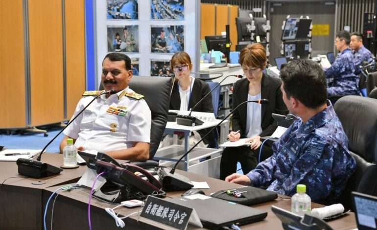 Indian Navy Chief visits Japanese maritime HQ to boost defence ties