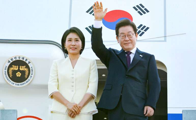South Korea’s Lee heads to Washington after Japan visit for first summit with Trump