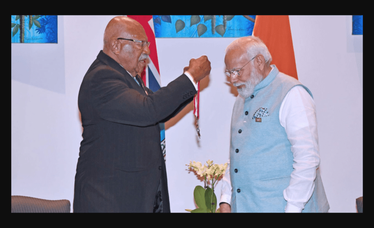 Fijian PM Rabuka meets PM Modi in New Delhi on first official India visit