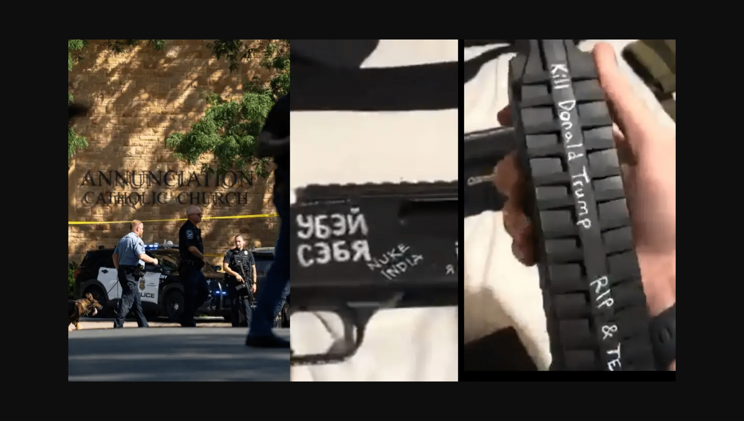 US church mass shooter scrawled chilling hate message against India