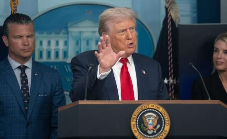 Trump defends tariffs as court rules he exceeded trade authority