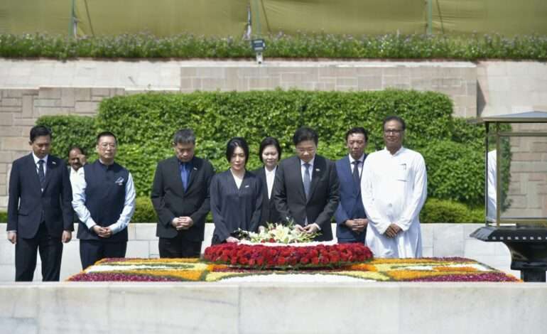 Singapore PM Lawrence Wong pays homage to Mahatma Gandhi at Raj Ghat during India visit