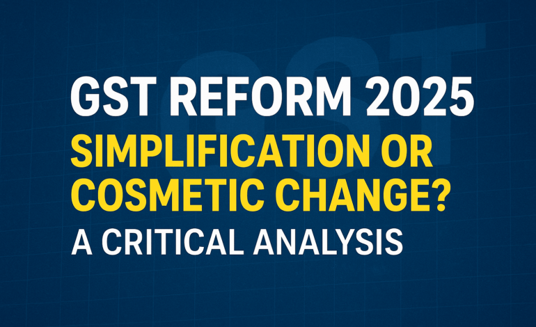 GST reform 2025: simplification or cosmetic change? A critical analysis