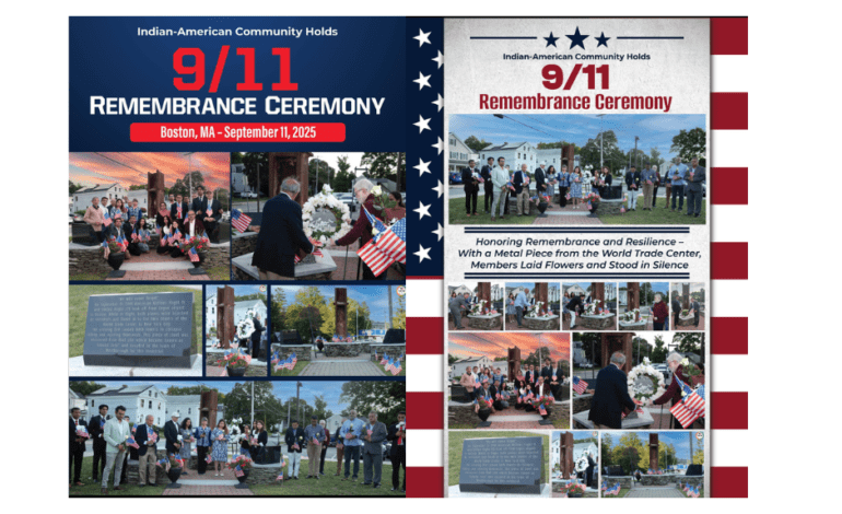 Indian-American Community in Massachusetts Honors 9/11 Victims with Solemn Tribute