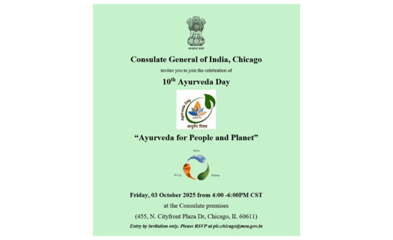 Consulate General of India, Chicago to celebrate 10th Ayurveda Day with focus on ‘Ayurveda for People and Planet’