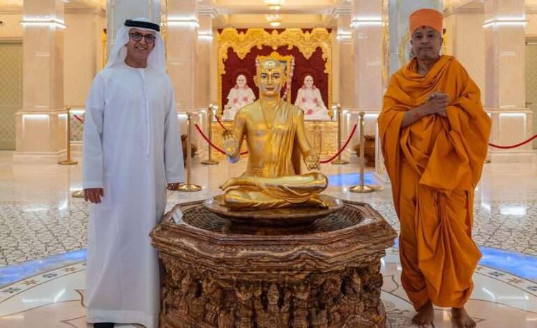 DCD Chairman visits BAPS Hindu Mandir in Abu Dhabi, hails role in promoting harmony