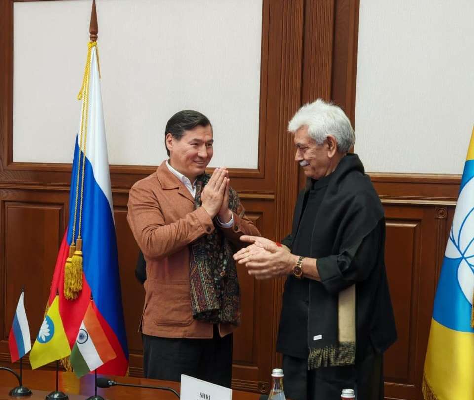 India-Russia cultural, spiritual ties highlighted during J&K LG Manoj Sinha’s meeting with Kalmykia head