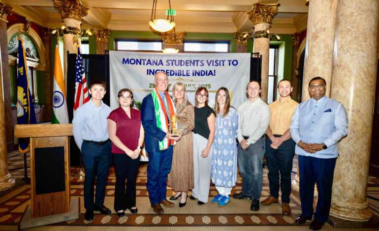 Montana students share ‘Incredible India’ journey at state Capitol reception