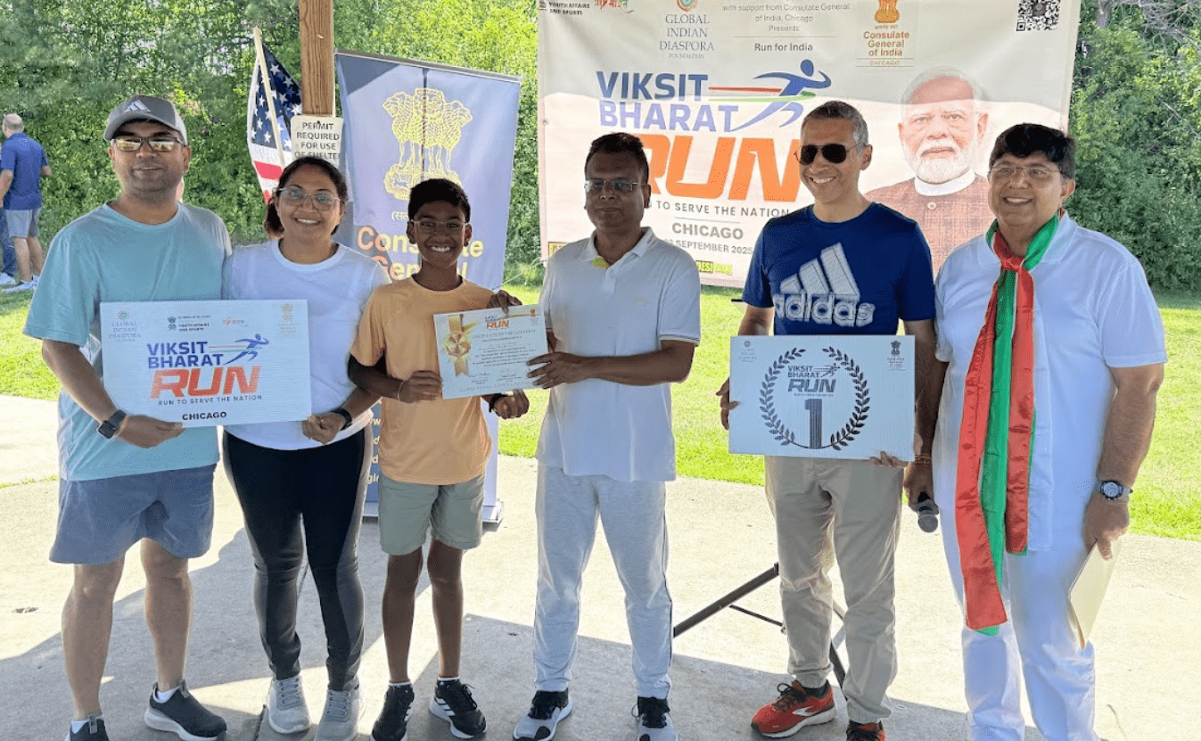 Viksit Bharat Run 2025 celebrates unity, culture, and community service in Chicago