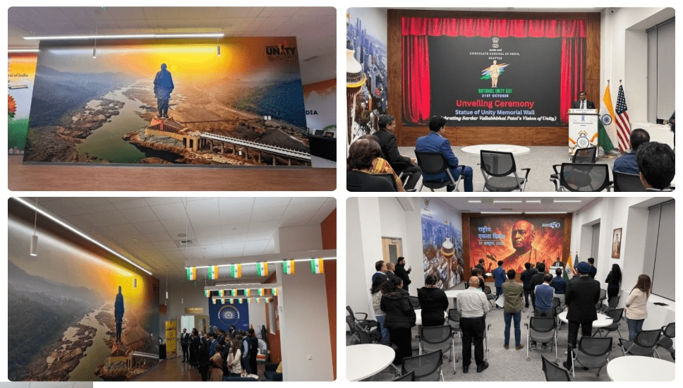 ‘Wall of unity’ honoring Sardar Vallabhbhai Patel unveiled at Indian consulate in Seattle