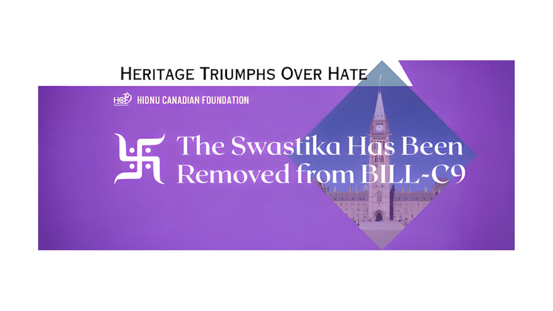 Hindu Canadians celebrate historic victory as swastika removed from Bill C-9 hate symbols list