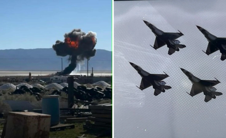 US F-16 crashes during California training mission, pilot ejects safely