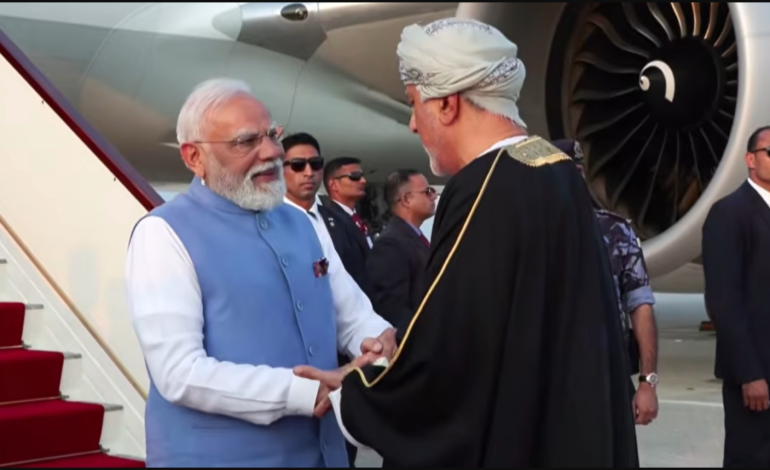 PM Modi arrives in Oman on final leg of three-nation visit