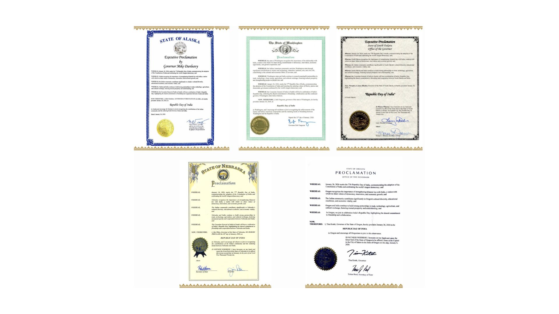 Washington State and Northwest mark India’s 77th Republic Day with Senate resolution, proclamations, cultural celebrations, and consular inauguration