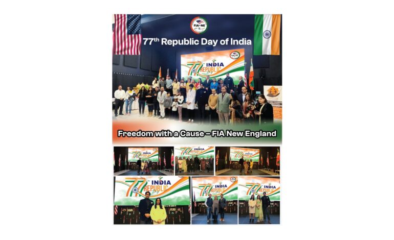 FIA marks India’s 77th Republic Day in Massachusetts with focus on democracy, unity, and shared values