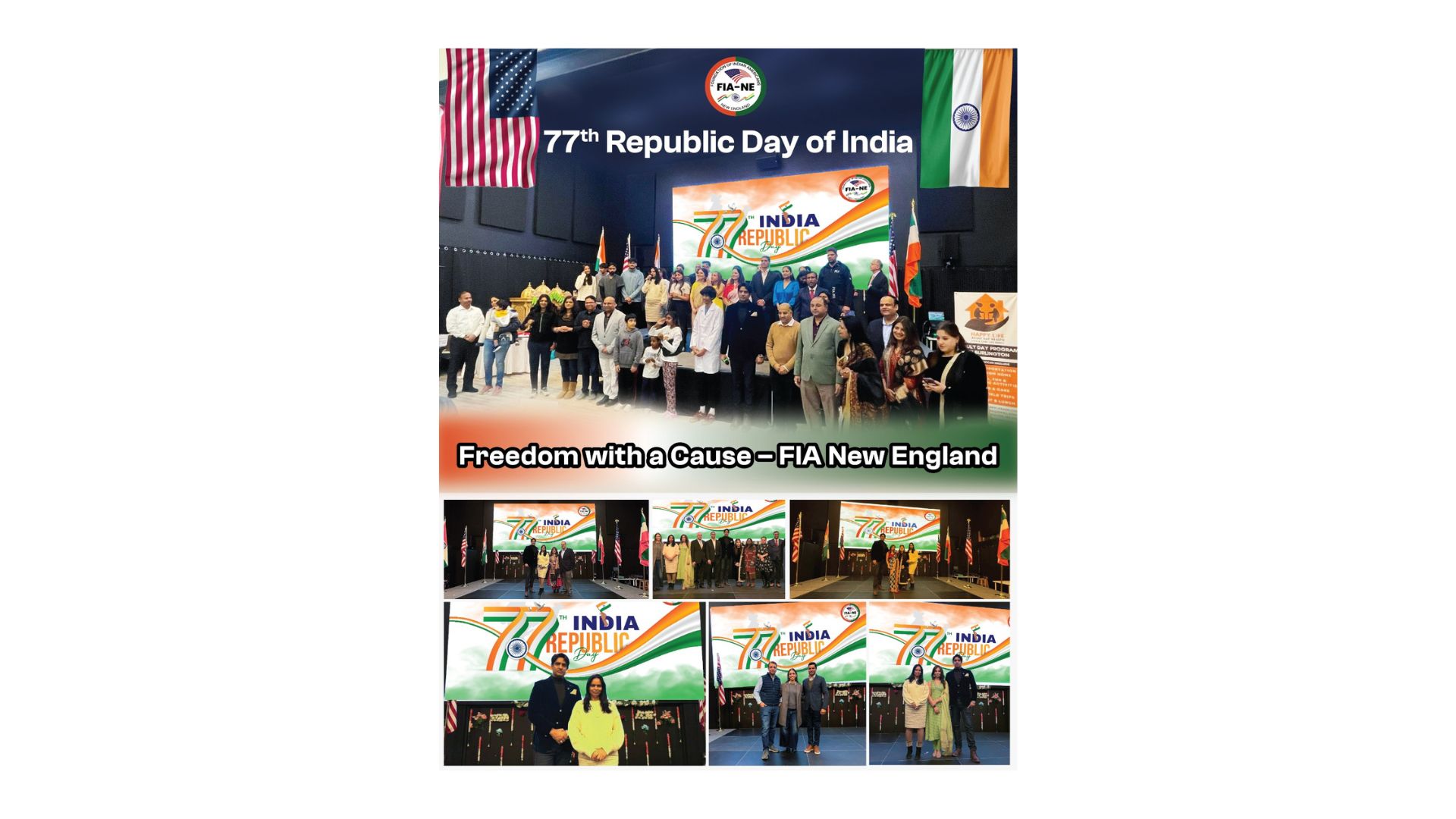 FIA marks India’s 77th Republic Day in Massachusetts with focus on democracy, unity, and shared values