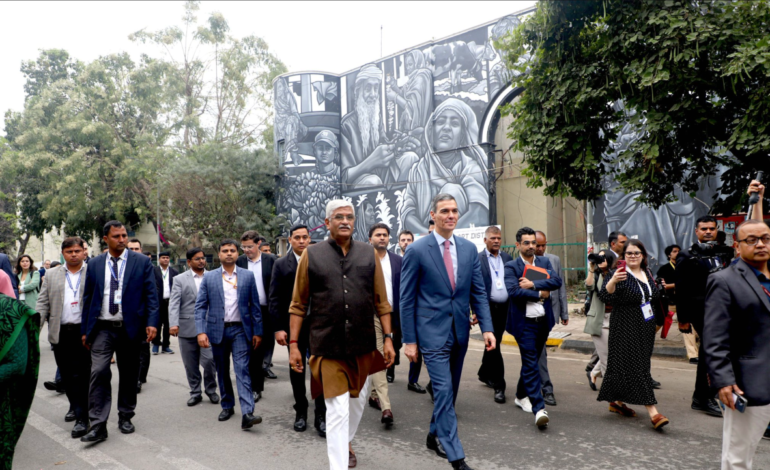 Shekhawat attends mural dedication with Spain’s President Pedro Sánchez in New Delhi