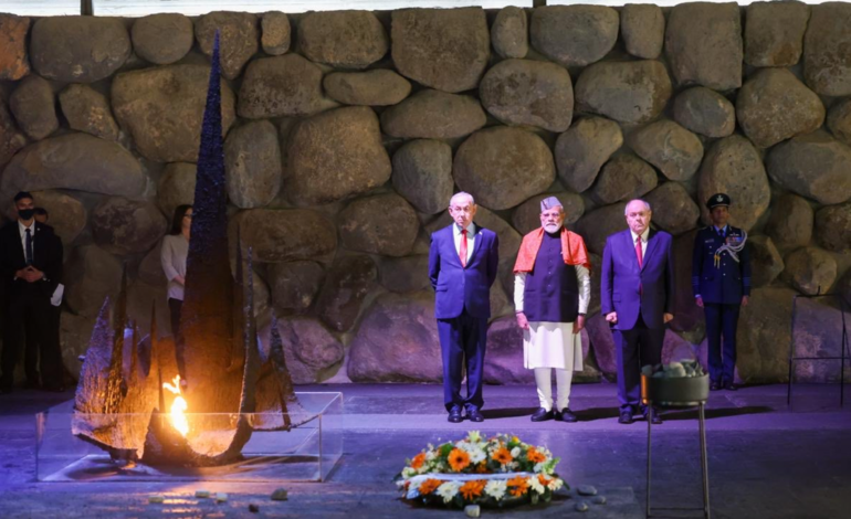 PM Modi pays tribute to Holocaust victims in Jerusalem