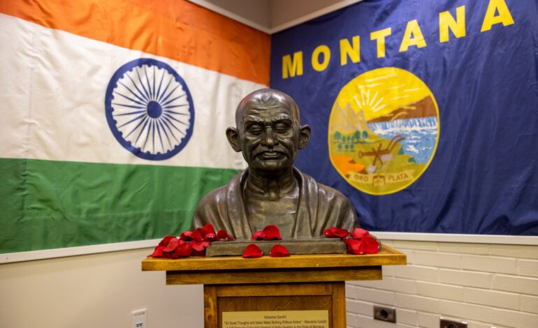First bust of Mahatma Gandhi unveiled in Montana, celebrating India–U.S. cultural ties