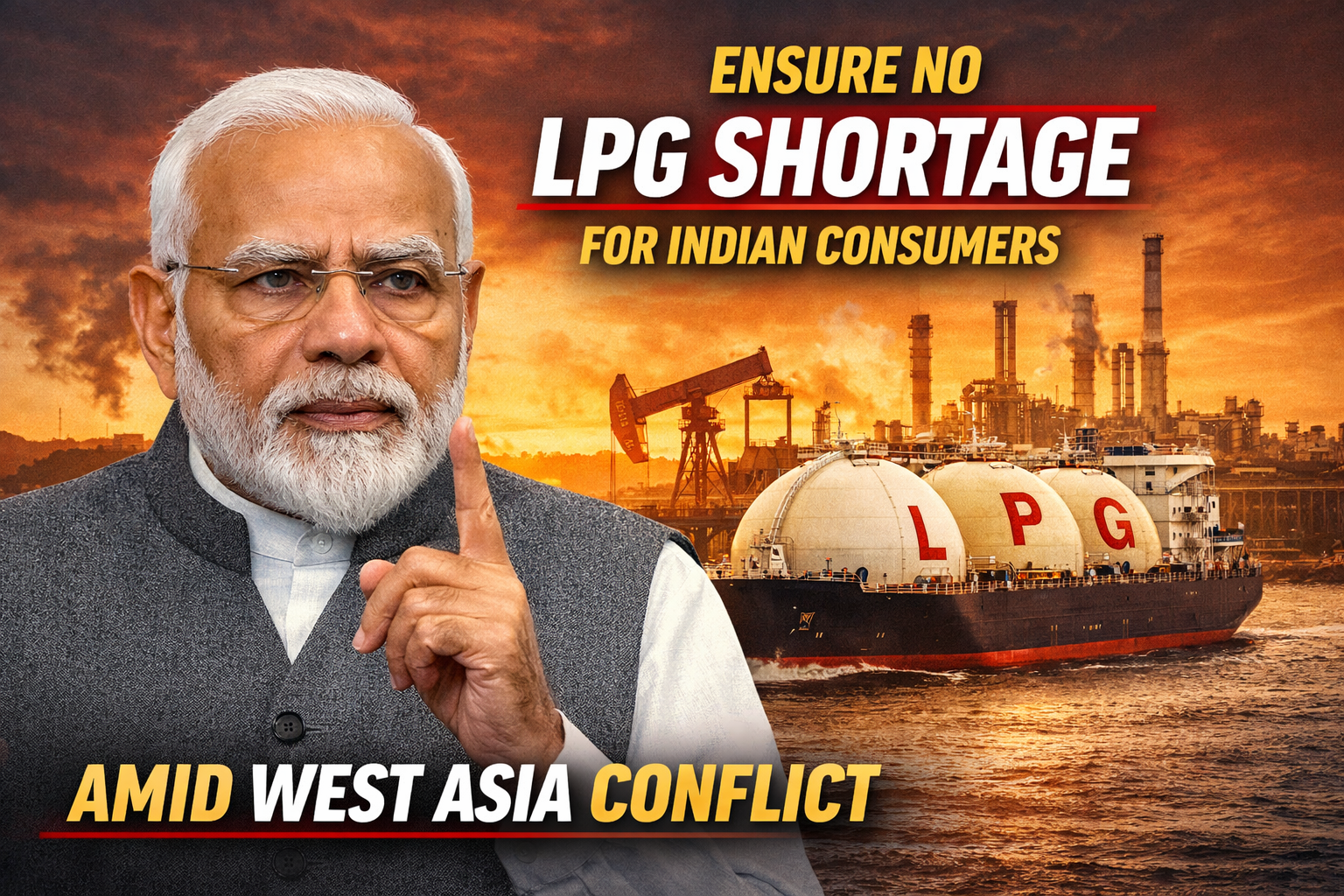 Modi directs ministers to ensure no LPG shortage for Indian consumers amid West Asia conflict