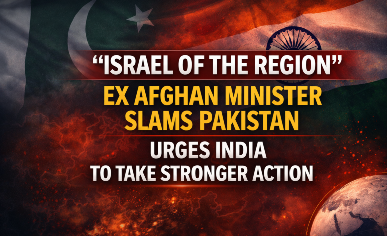 “Israel of the region” ex Afghan minister warns on Pakistan, urges India to take stronger action