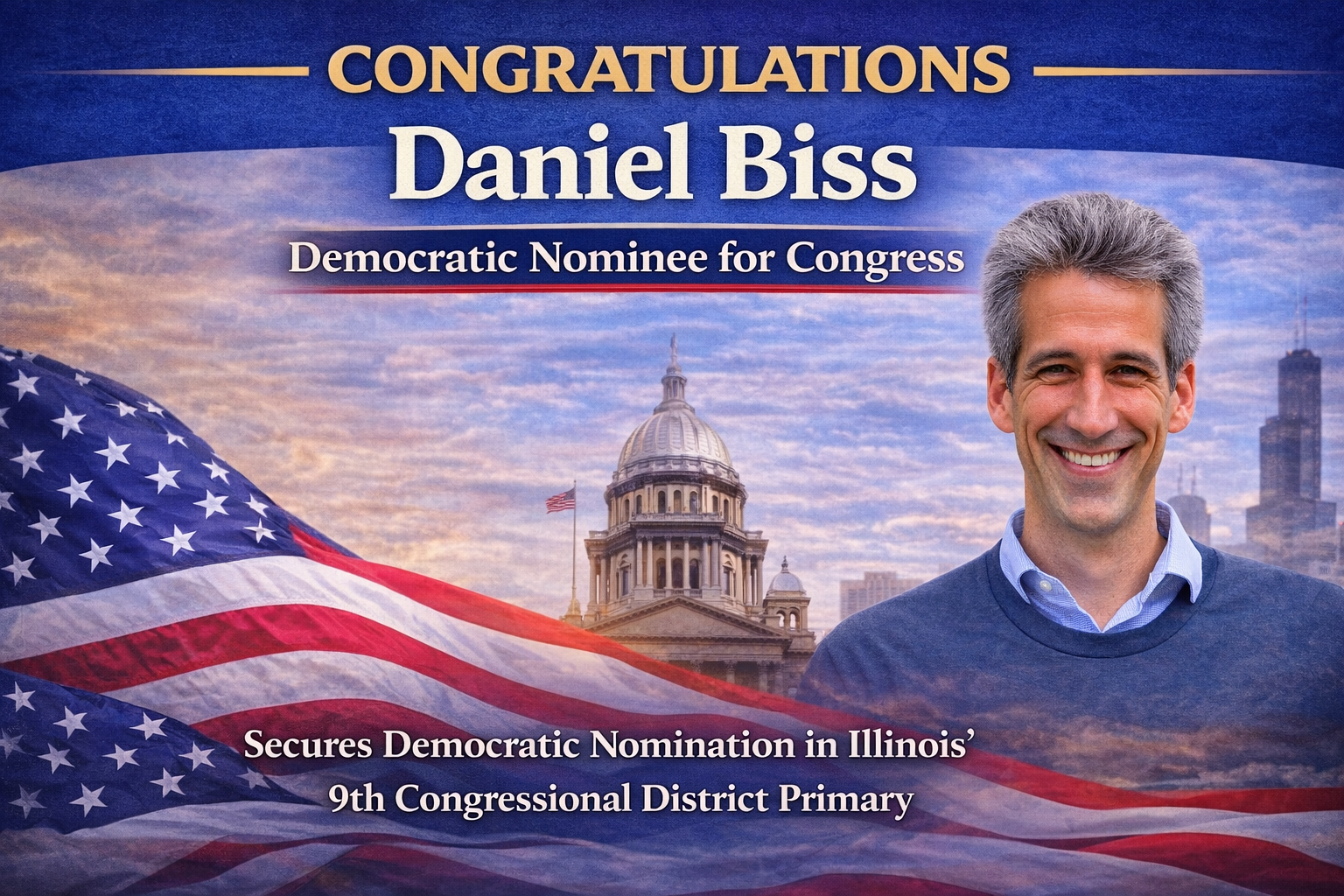 Daniel Biss secures Democratic nomination in Illinois’ 9th Congressional District primary