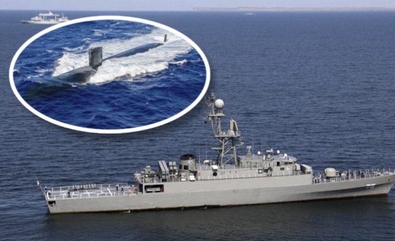 A United States Navy submarine torpedoed and sank an Iranian warship in the Indian Ocean