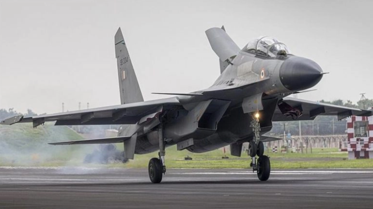 A Indian Air Force (IAF) Sukhoi Su-30MKI fighter jet disappears from radar over hilly Assam terrain