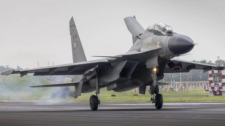 A Indian Air Force (IAF) Sukhoi Su-30MKI fighter jet disappears from radar over hilly Assam terrain