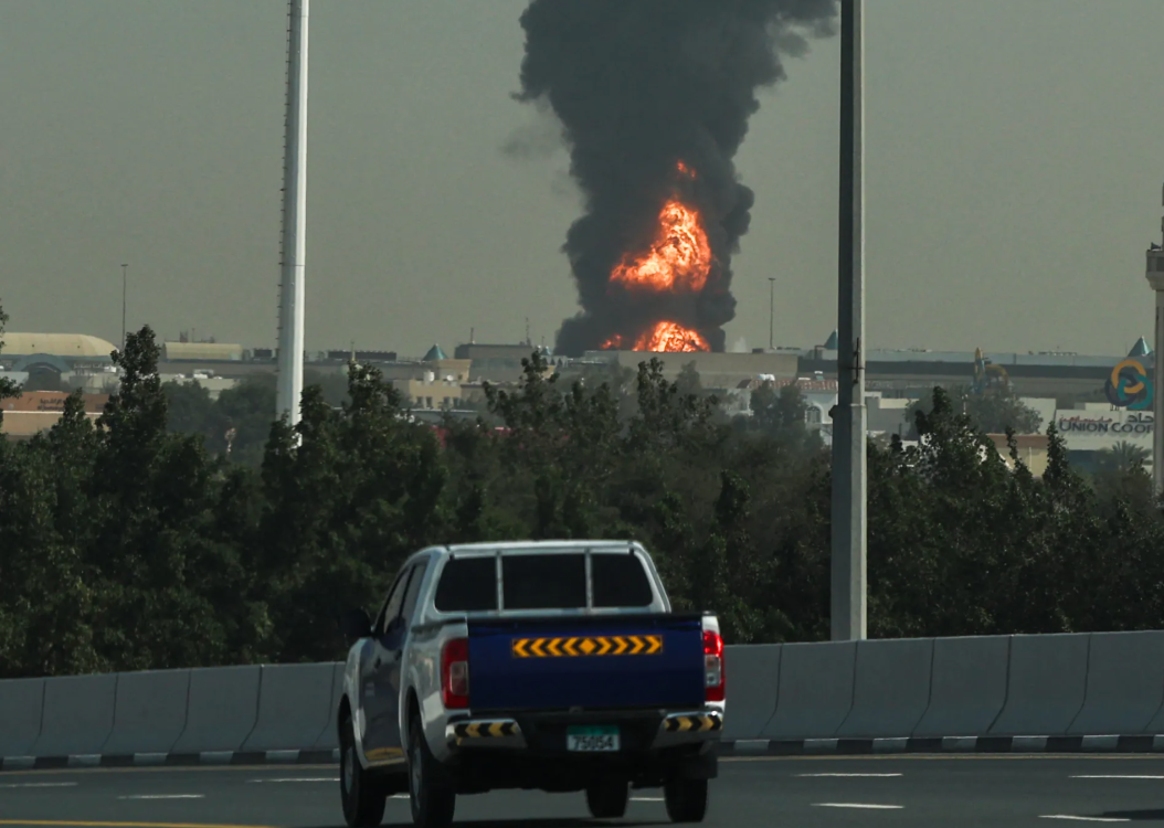 Fire near Dubai airport contained after drone crash, no injuries reported