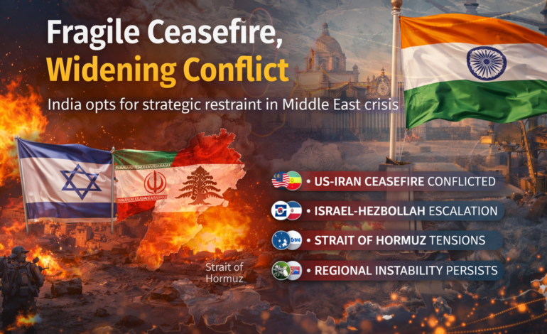 Fragile ceasefire, widening conflict India opts for strategic restraint in Middle East crisis
