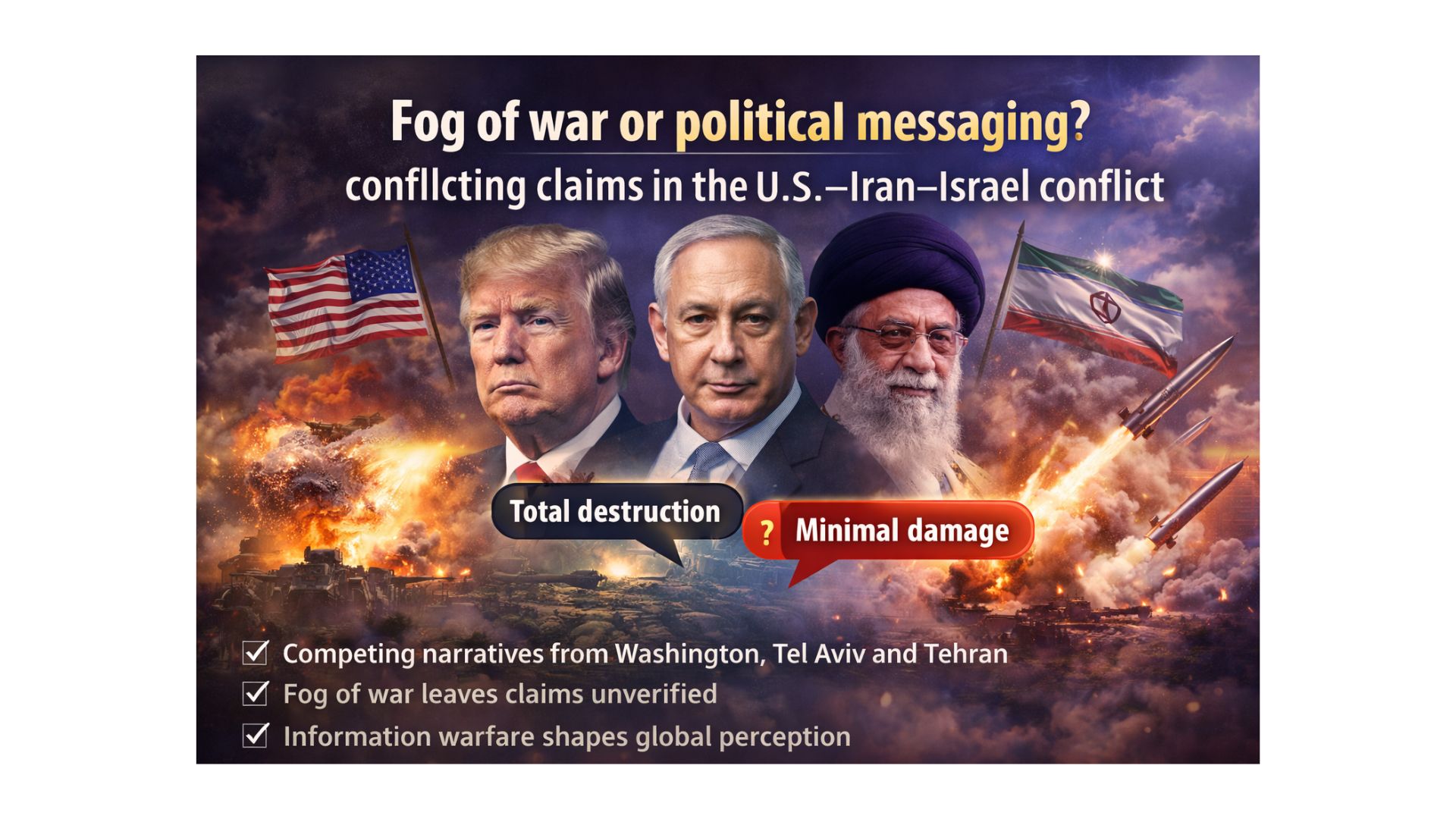 Fog of war or political messaging? conflicting claims around the U.S.–Iran–Israel conflict