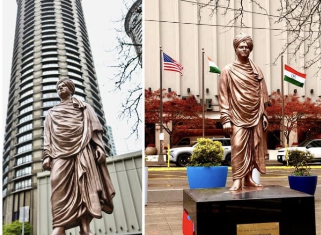 Swami Vivekananda statue unveiled in downtown Seattle in historic first