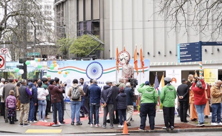 Swami Vivekananda Statue Unveiled in Downtown Seattle in Historic First