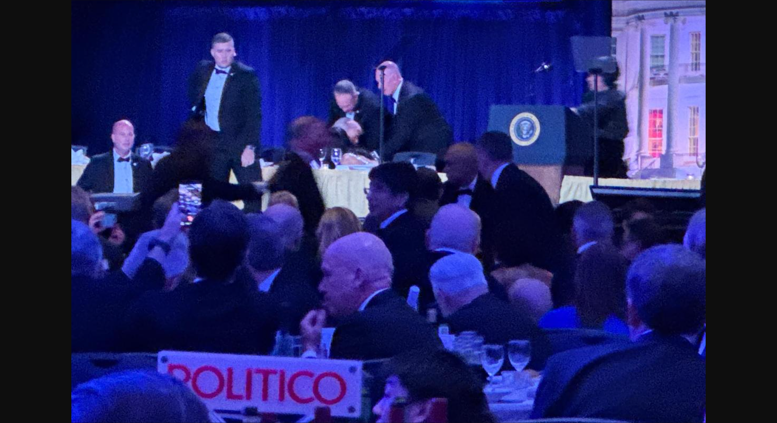 Donald Trump evacuated from White House Correspondents’ Dinner after suspected gunshots