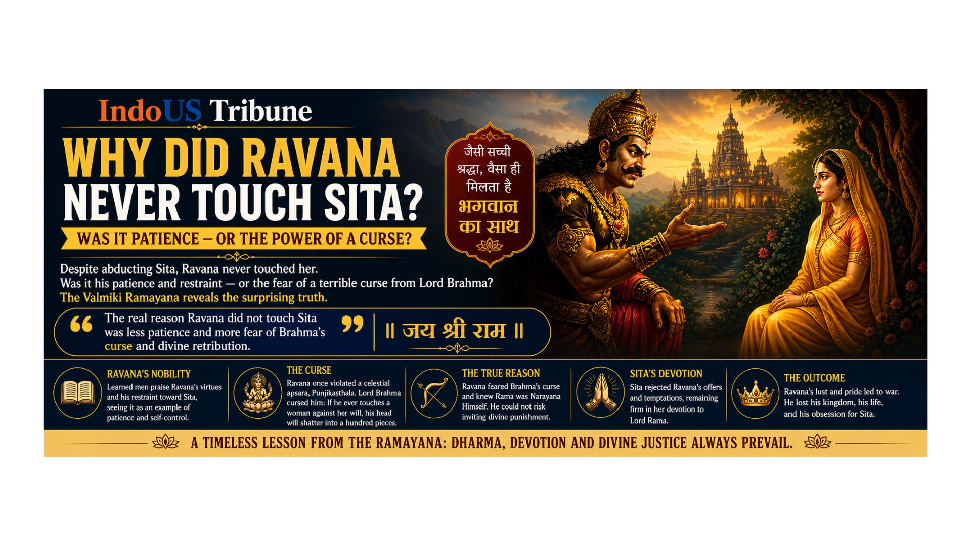 Why did Ravana never touch Sita? Was it patience — or the power of a curse?